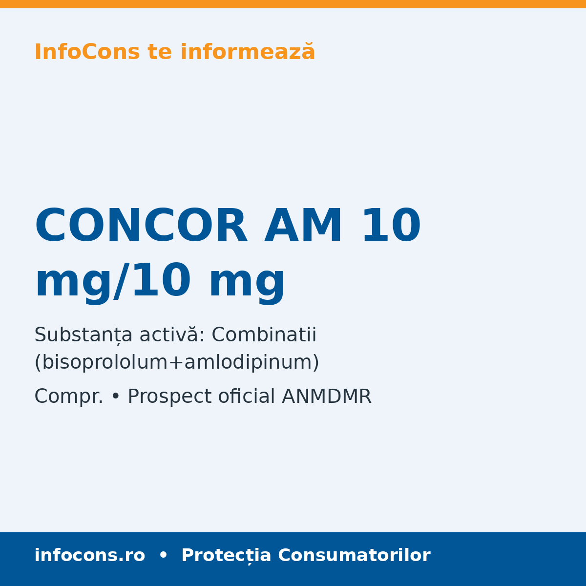 CONCOR AM 10 mg/10 mg - Prospect Medical - InfoCons