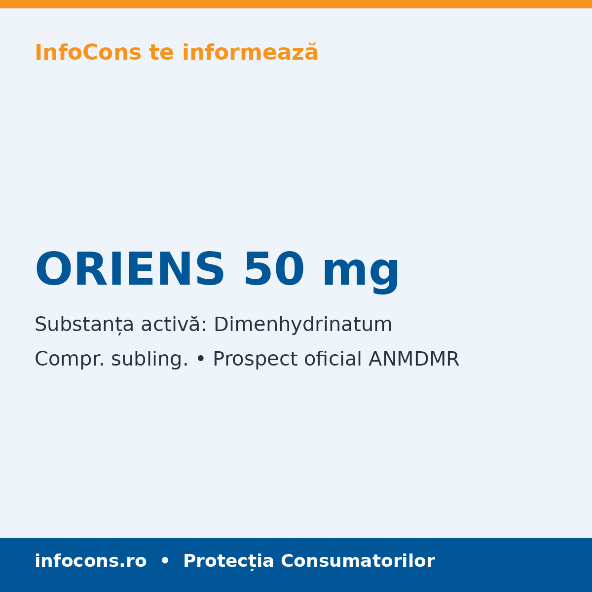 ORIENS 50 mg - Prospect Medical - InfoCons