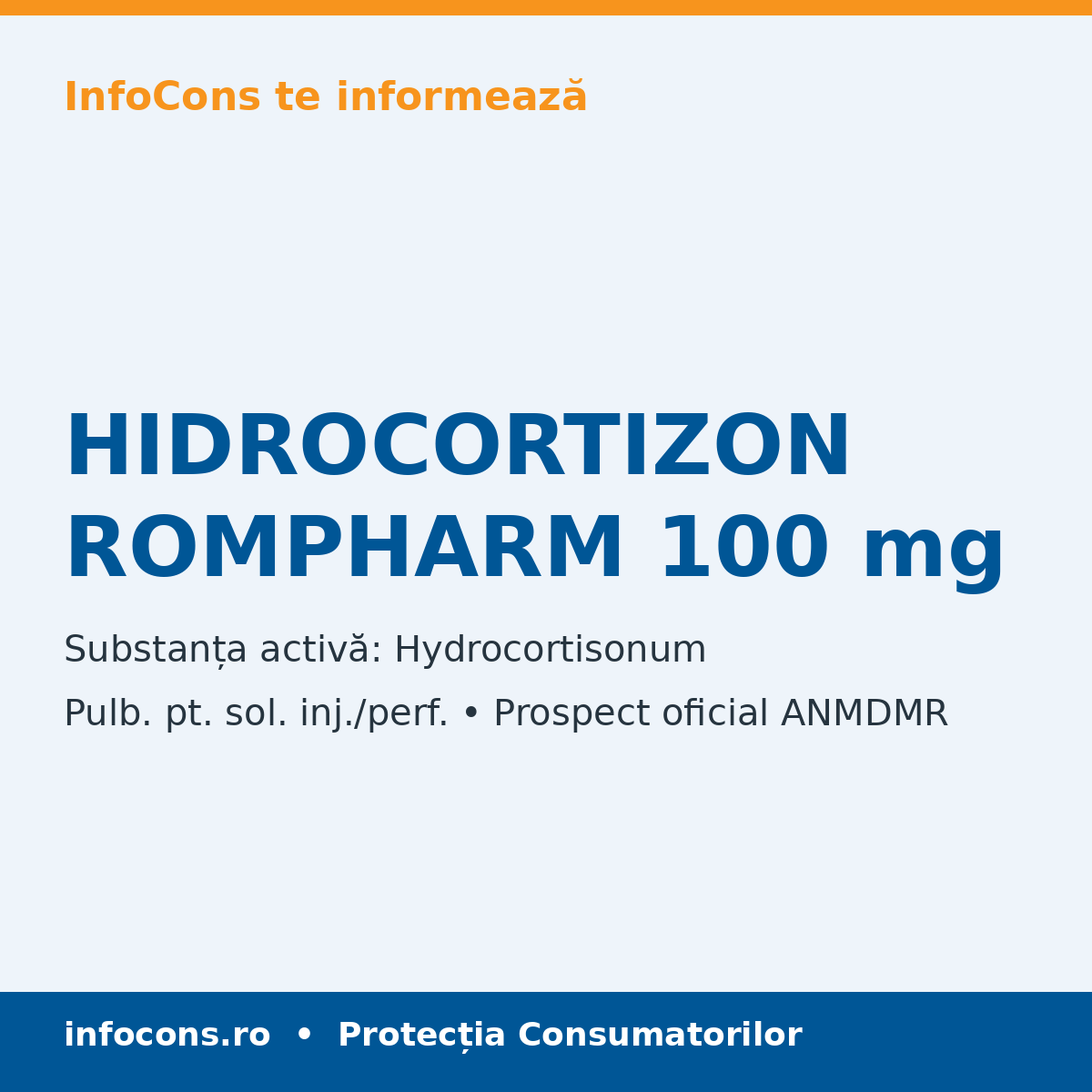 HIDROCORTIZON ROMPHARM 100 mg - Prospect Medical - InfoCons