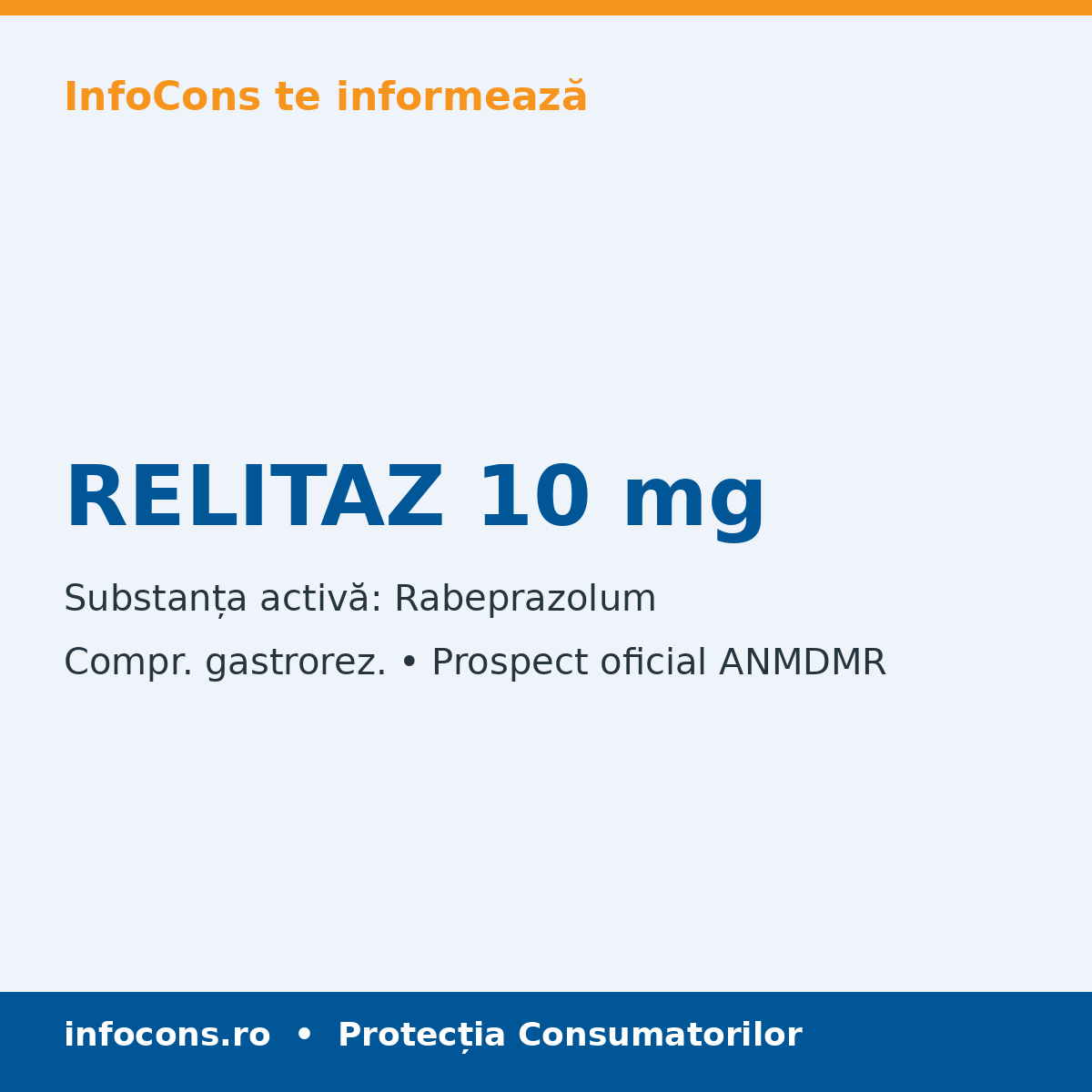 RELITAZ 10 mg - Prospect Medical - InfoCons