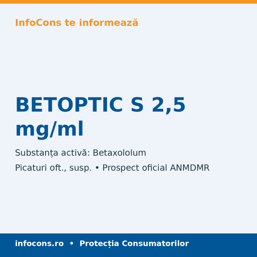 BETOPTIC S 2,5 mg/ml - Prospect Medical - InfoCons
