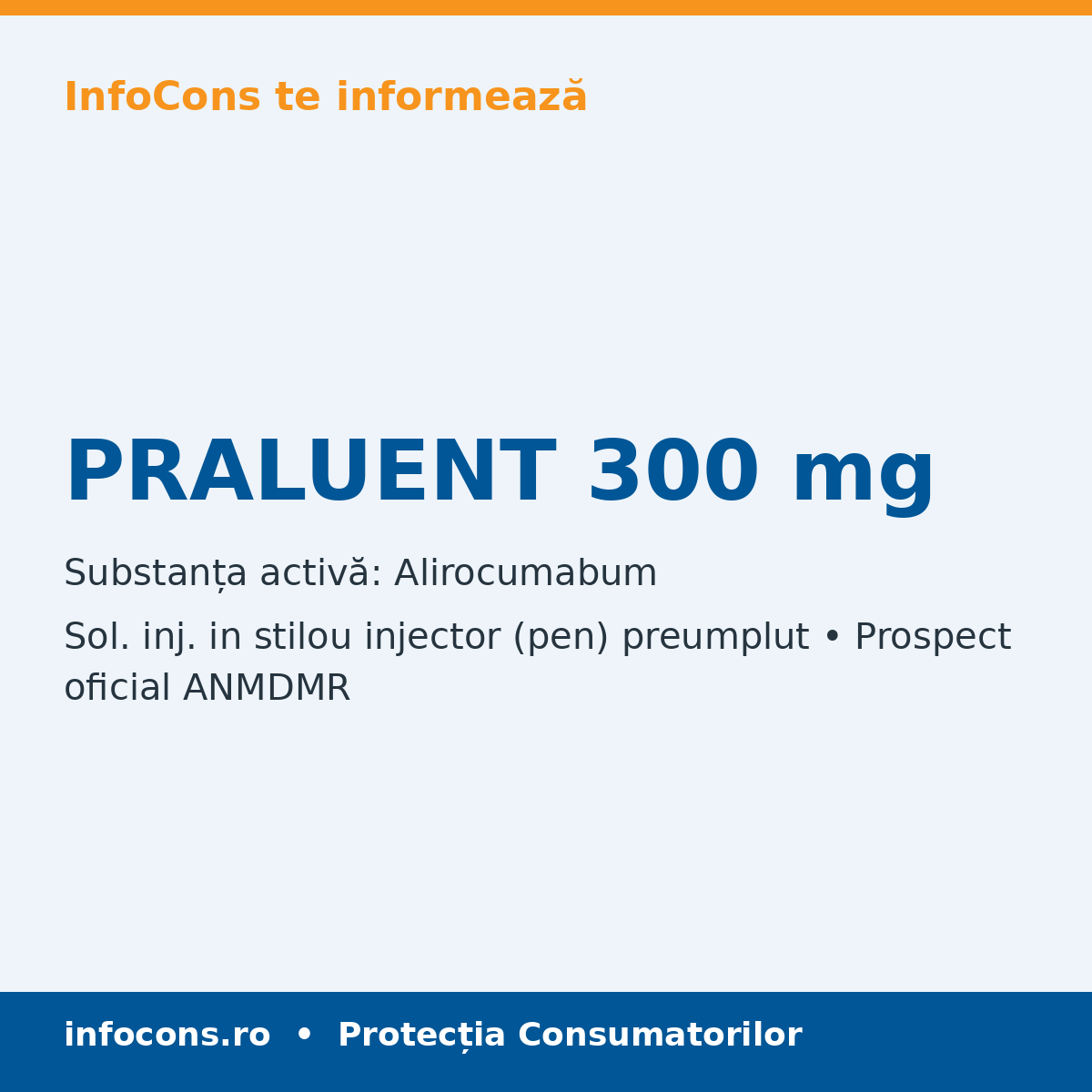 PRALUENT 300 mg - Prospect Medical - InfoCons