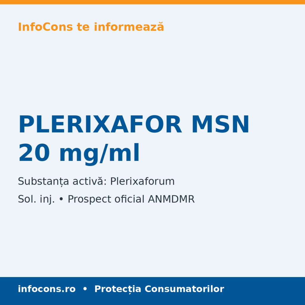 PLERIXAFOR MSN 20 mg/ml - Prospect Medical - InfoCons