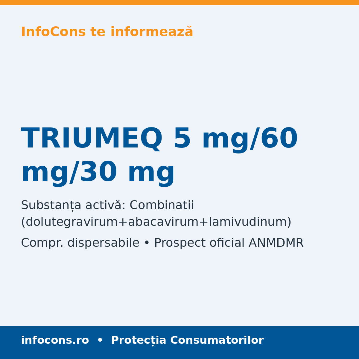 TRIUMEQ 5 mg/60 mg/30 mg - Prospect Medical - InfoCons