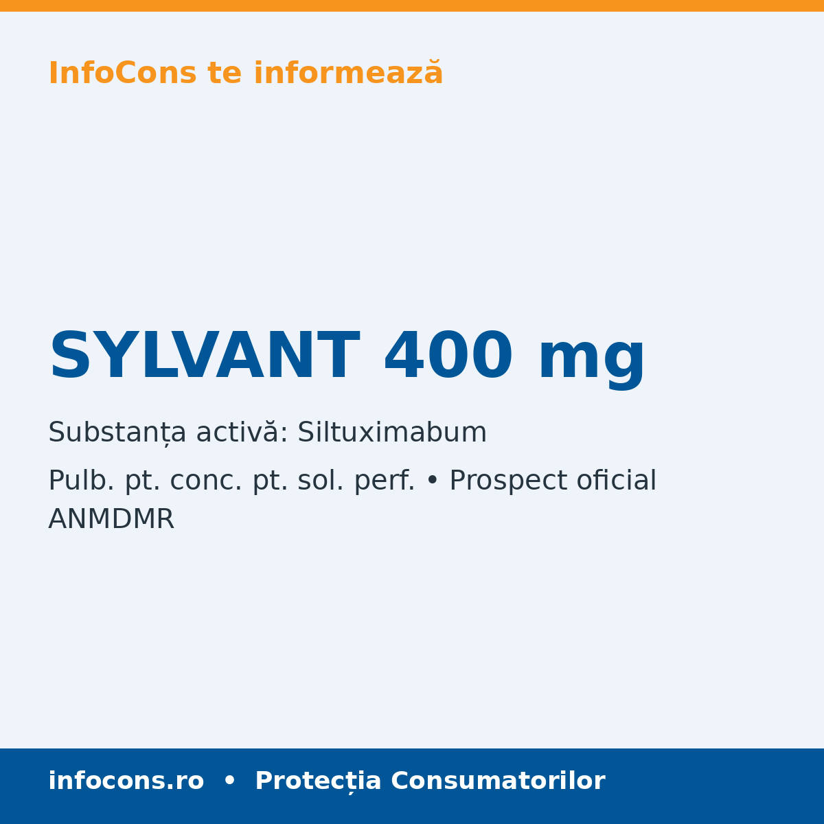 SYLVANT 400 mg - Prospect Medical - InfoCons