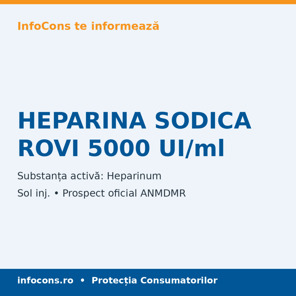 HEPARINA SODICA ROVI 5000 UI/ml - Prospect Medical - InfoCons