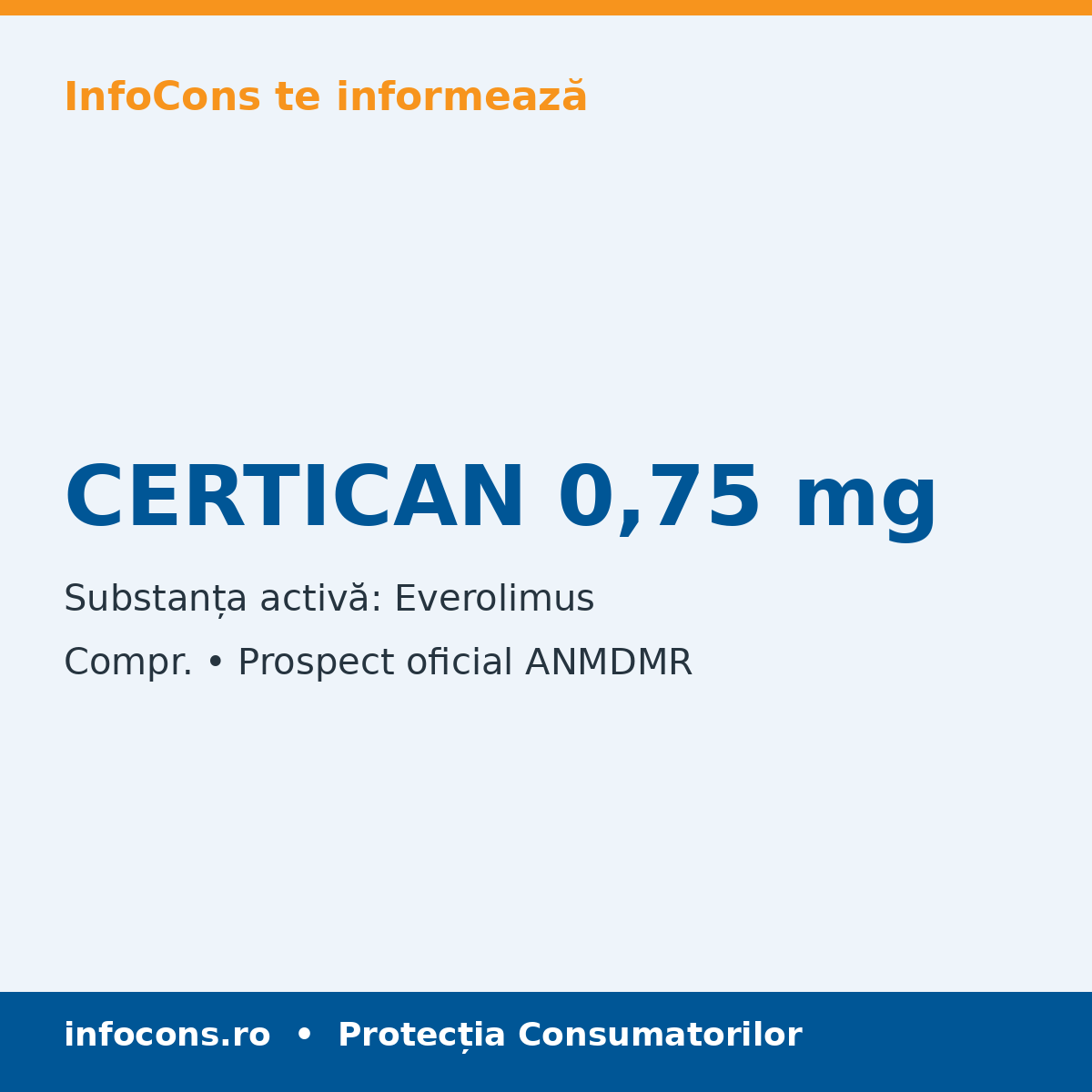 CERTICAN 0,75 mg - Prospect Medical - InfoCons