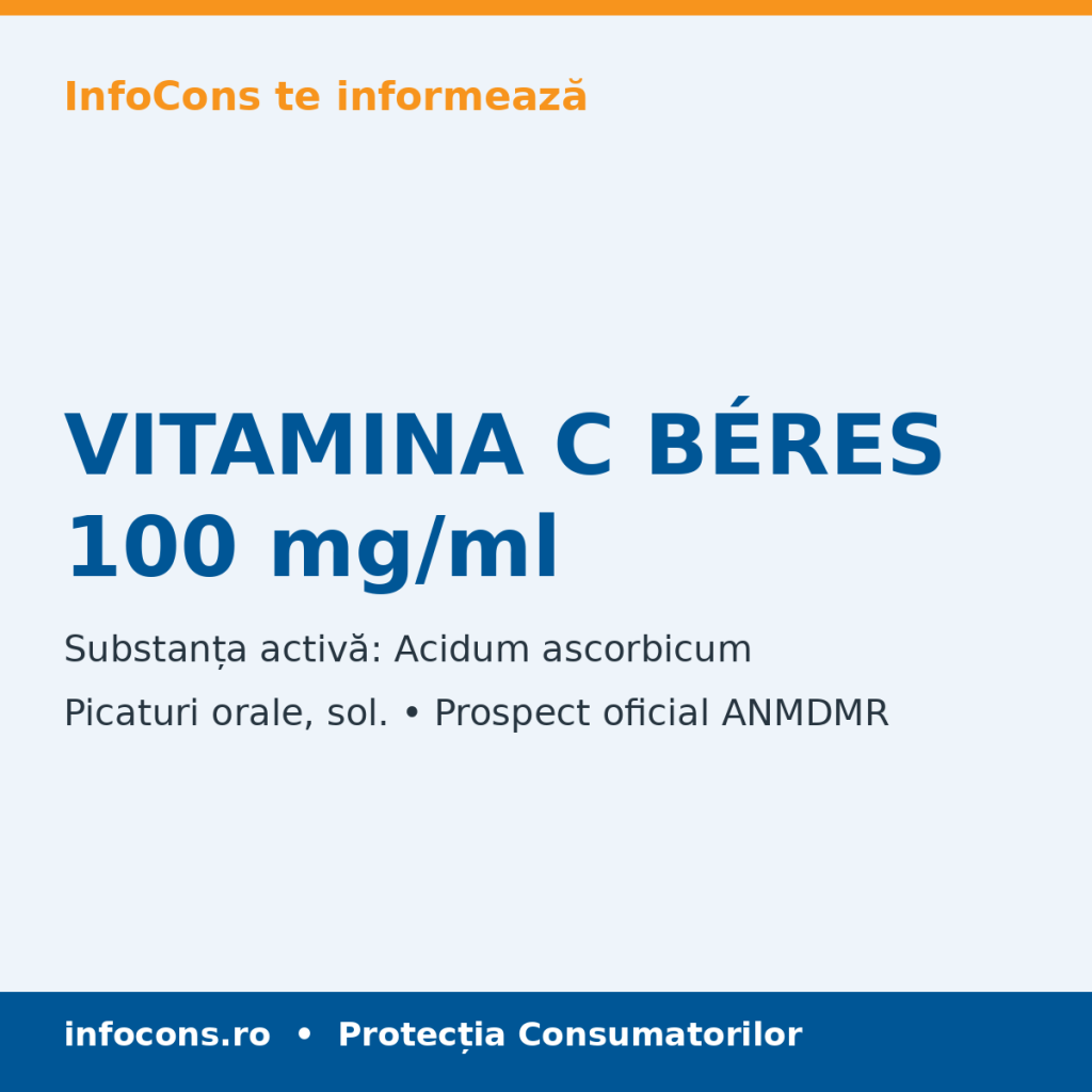 VITAMINA C BÉRES 100 mg/ml - Prospect Medical - InfoCons