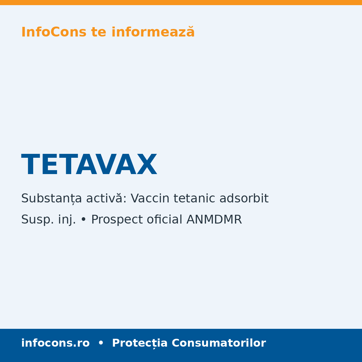 TETAVAX - Prospect Medical - InfoCons