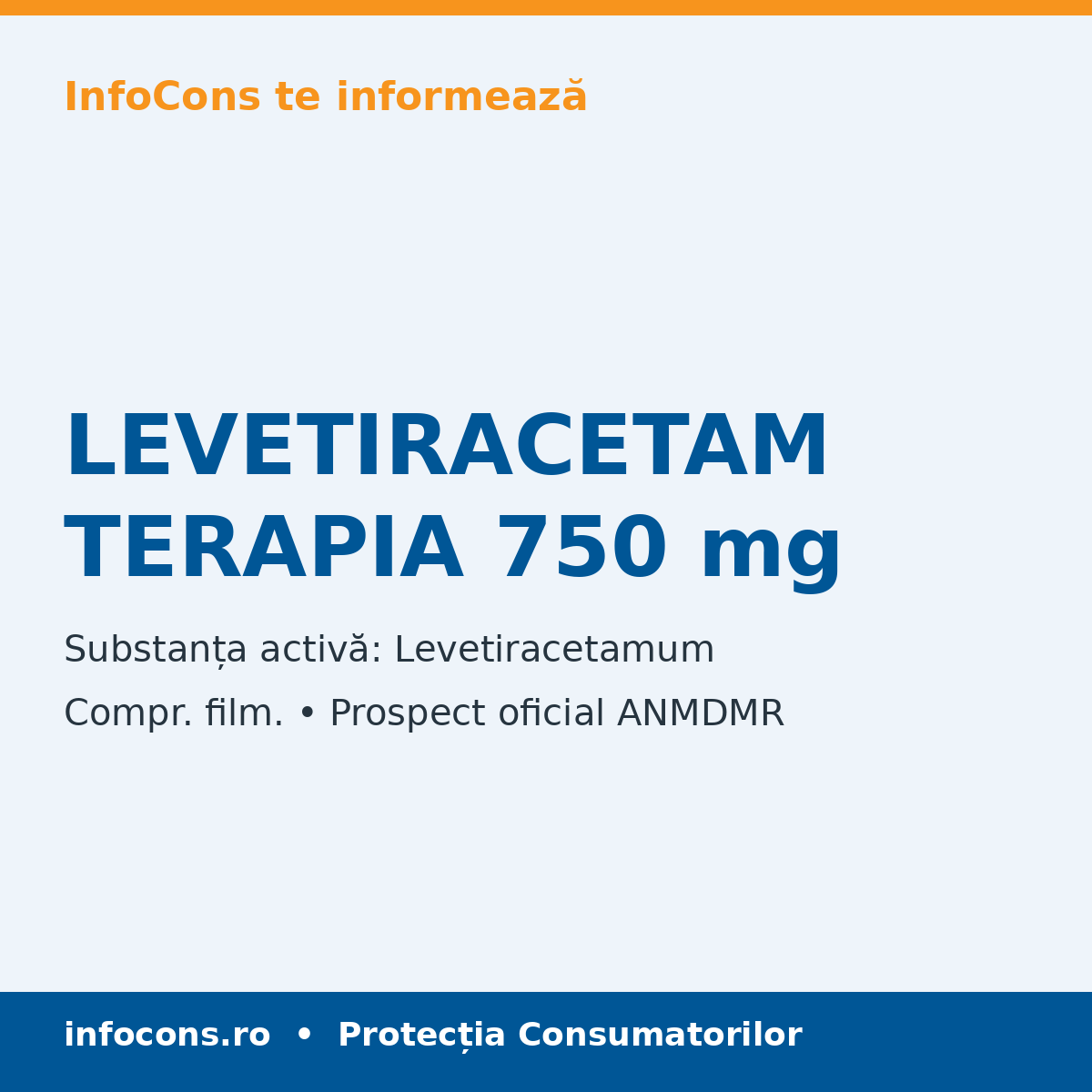 LEVETIRACETAM TERAPIA 750 mg - Prospect Medical - InfoCons