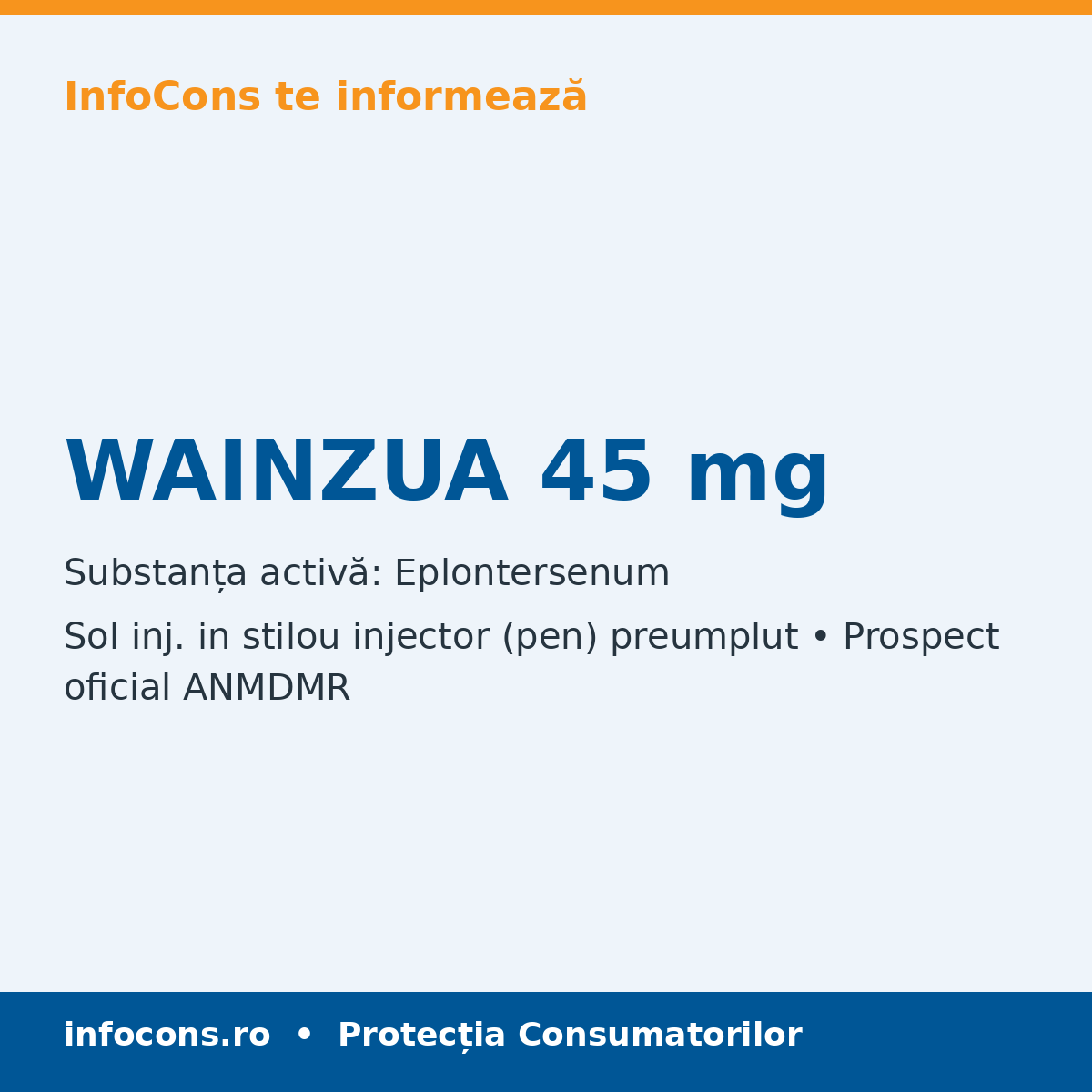 WAINZUA 45 mg - Prospect Medical - InfoCons