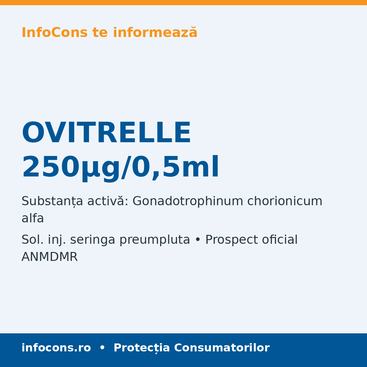 OVITRELLE 250µg/0,5ml - Prospect Medical - InfoCons