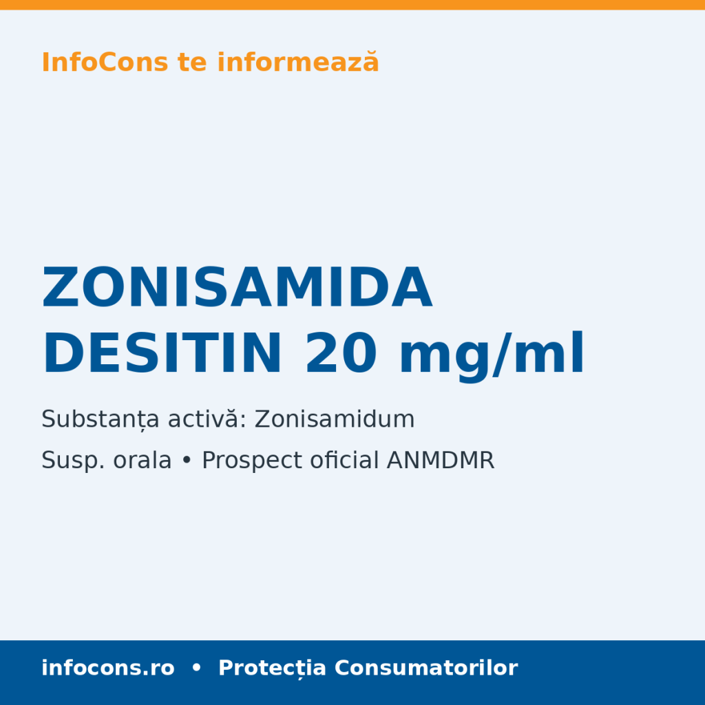 ZONISAMIDA DESITIN 20 mg/ml - Prospect Medical - InfoCons