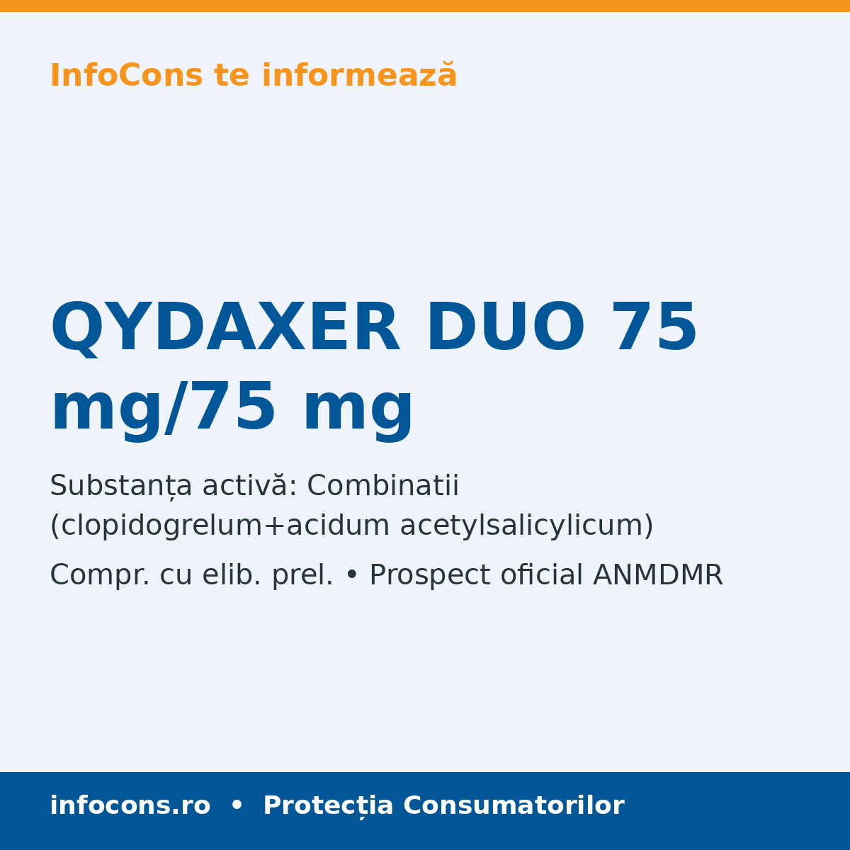 QYDAXER DUO 75 mg/75 mg - Prospect Medical - InfoCons
