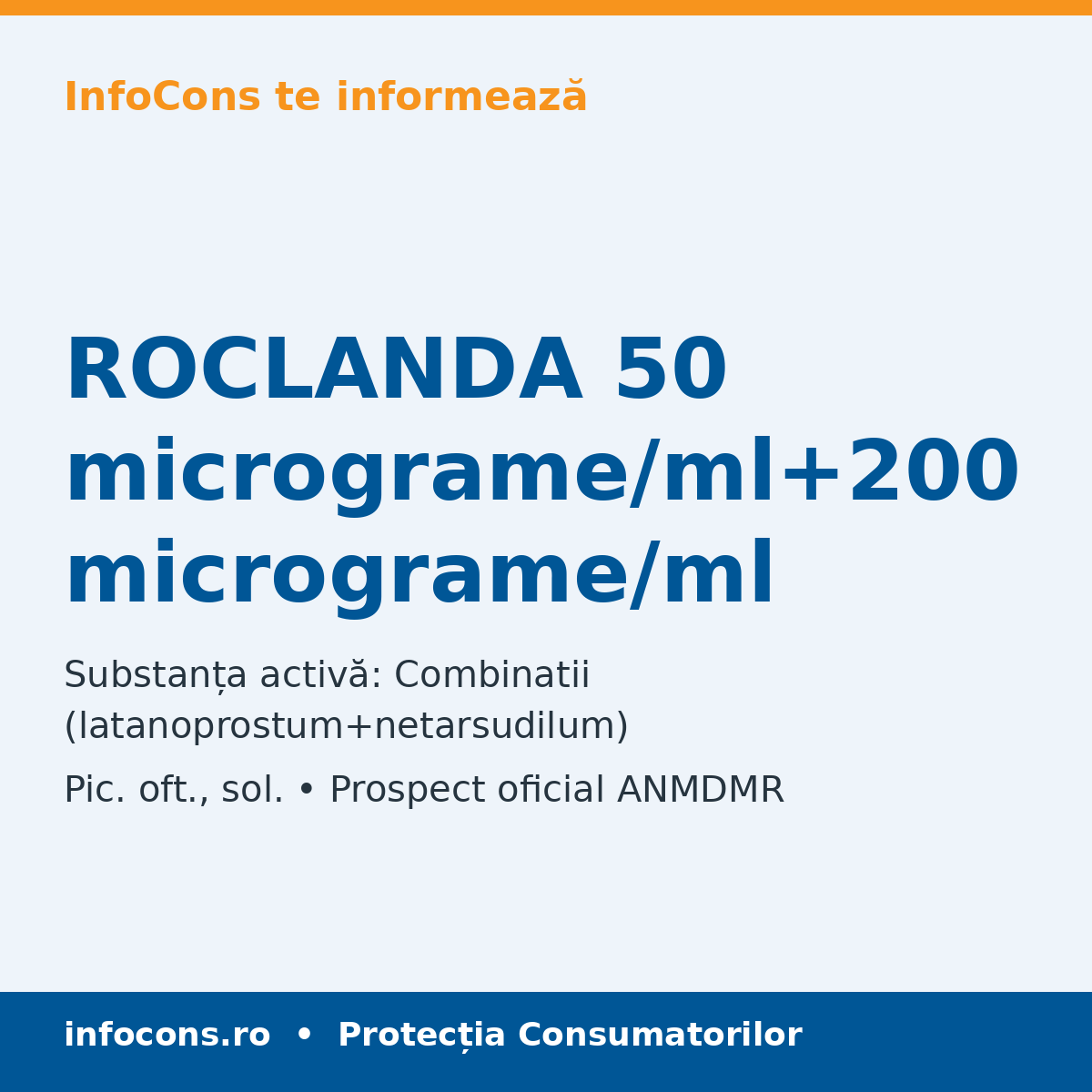 ROCLANDA 50 micrograme/ml+200 micrograme/ml - Prospect Medical - InfoCons
