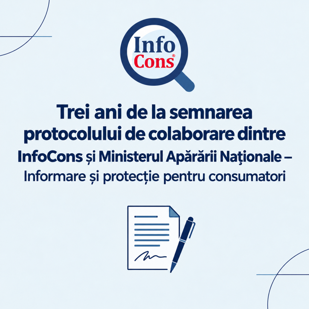 Ziua Armatei Rom&acirc;ne 2026 Trei ani de la semnarea protocolului de colaborare dintre InfoCons și Ministerul Apărării Naționale &ndash; Informare și protecție pentru consumatori